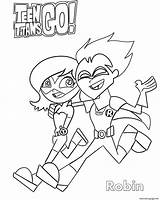 Coloring Teen Titans Pages Robin Go Friend Printable sketch template