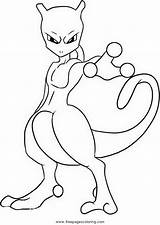 Mewtwo Coloring Pages Pokemon Mew Clipart Comments Colouring Library Coloringhome sketch template