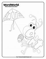 Coloring Sheets Pages Wordworld Ant Disney Word Kids Kite Sketchite sketch template