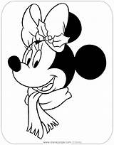 Christmas Coloring Minnie Mouse Disney Disneyclips Pages Face sketch template