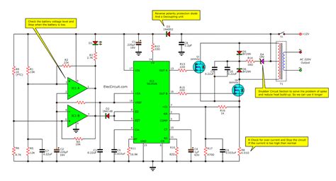 build  inverter circuit diagram project eleccircuitcom