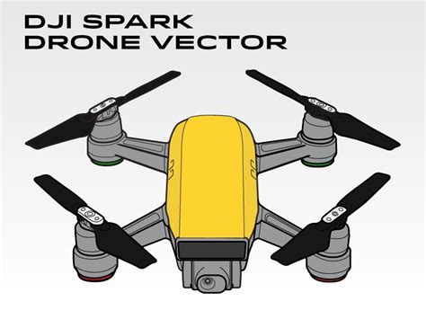 dji spark drone vector custom designed graphics creative market