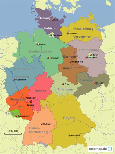 stepmap deutschland landkarte fuer deutschland