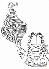 Garfield Coloring Spaghetti Pages Colorir Pintar Meatballs Para Desenhos Colorare Printable Desenho Color Eating Supercoloring Imprimir Ausmalbilder Popular Book Drawing sketch template