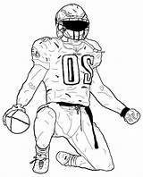 Coloring Football Player Pages Nfl Drawing Players Print Color Clipart Cliparts Template Cartoon Lewis Ray Printable Tackling Celebration Sketches Line sketch template