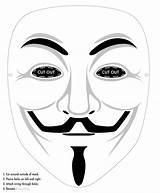 Fawkes Anonymous Recortar Joker Bonfire Mascara Mascaras Vendetta sketch template