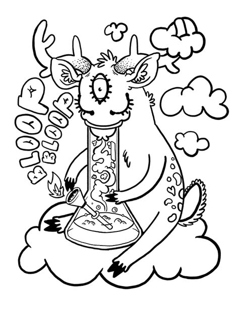 alien stoner coloring pages clip art library