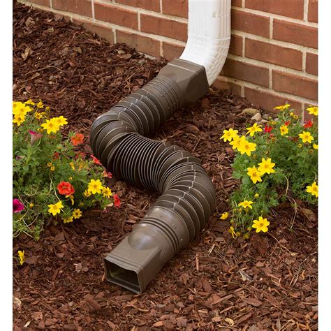 brown downspout extension flexible vinyl drain pipe gutter pvc roofing materials  ebay
