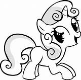Pony Sweetie Coloring Little Belle Pages Popular sketch template