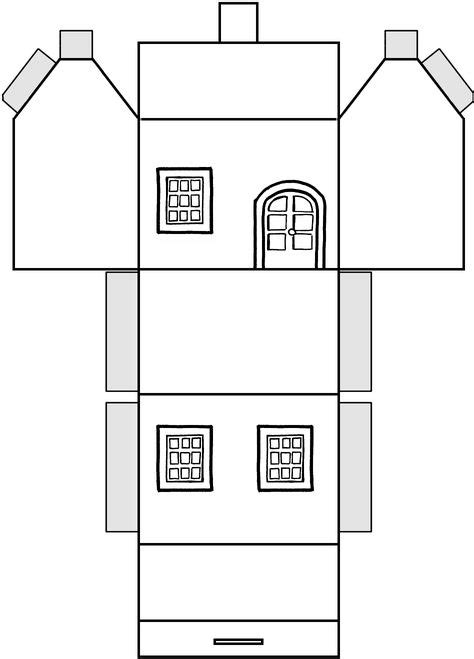 paper craft house templates  cutouts images cartonnage