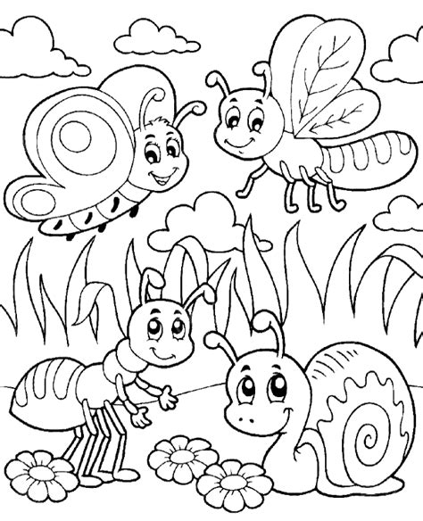 insects coloring page   print