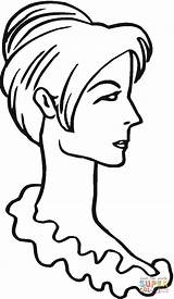 Coloring Lady Pages Classy Drawing sketch template
