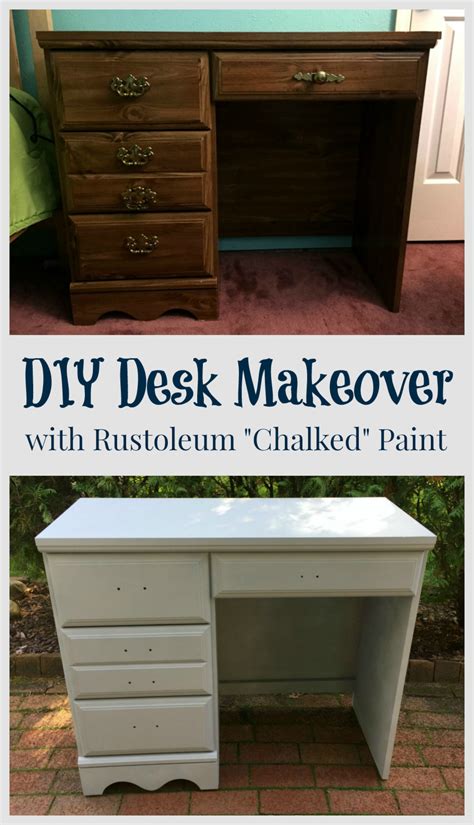 diy desk makeover  rustoleum chalked paint  nation  moms