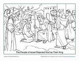 Israel Coloring King God Rejected Bible Kids Activity Their School Children sketch template