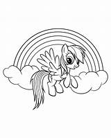 Rainbow Dash Coloring Pages Pony Little Unicorn Choose Board sketch template