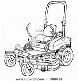 Mower Lawn Clipart Cartoon Coloring Ride Vector Drawing Illustration Zero Turn Riding Pages Mowing Lafftoon Royalty Man Drawings Getdrawings Template sketch template