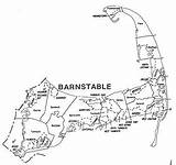 Cod Cape Map Coloring Barnstable Pages Massachusetts sketch template
