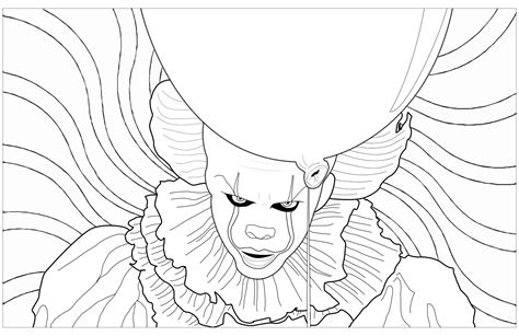 pennywise  clown coloring pages coloring pages