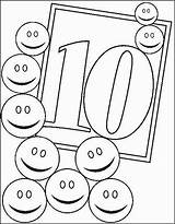Number Worksheets Coloring Ten Tracing Kindergarten Preschool Crafts Comment First sketch template