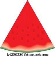 watermelons   slice clipart  fotosearch