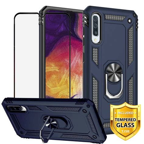 tjs case compatible  samsung galaxy    tempered glass screen protector impact