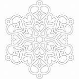 Mandala Coloring Snowflake Heart Hearts Pages Mandalas Printable Snowflakes Flake Color Patterns Donteatthepaste Drawing Print Sheets Kerrigan Shala Monday December sketch template