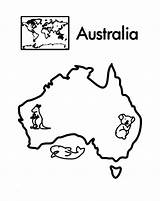 Australia Map Getdrawings Drawing Coloring sketch template