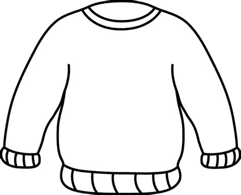 black  white sweater clip art black  white sweater image