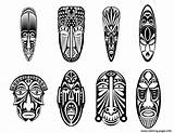 Coloring African Masks Pages Adult Printable sketch template