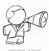 Coloring Megaphone Person Vector Using Outlined Leo Blanchette Getdrawings High sketch template