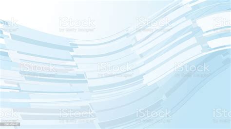 abstract light blue curved rectangular background stock illustration