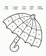 Nummer Kleur Paraplu Zahlen Malen Regenschirm Kleurplaten Ausmalbild Leukekleurplaten Besteausmalbilder Malvorlage sketch template
