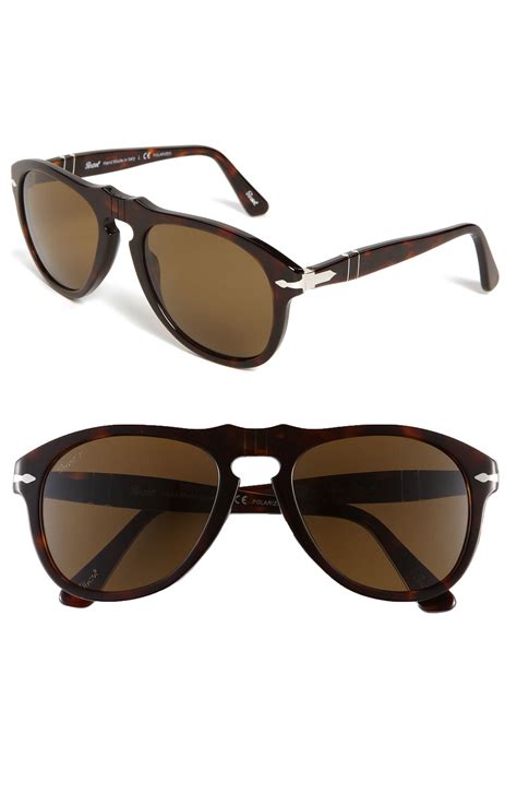 persol retro keyhole polarized sunglasses in brown for men tortoise