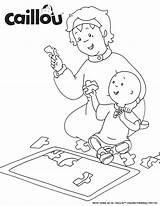 Coloring Caillou Choose Board Pages Print sketch template