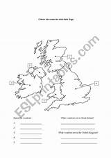 Isles British Names Colouring Worksheet Preview sketch template