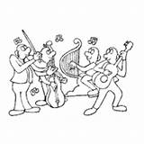 Coloring Music Pages Quartet String Surfnetkids sketch template
