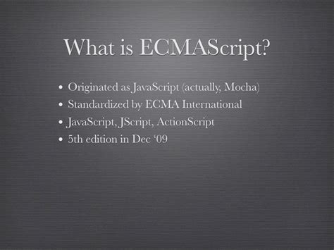 ecmascript originated
