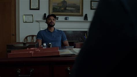 Fred Perry Blue Polo Shirt Worn By Eka Darville In Jessica