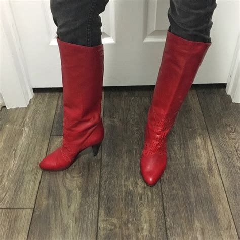 valentina shoes vintage valentina red leather boots sz 7 poshmark