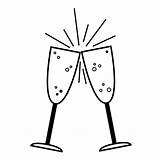 Glasses Drawing Champagne Glass Flute Clipart Party Flutes Outline Bottle Toasting Getdrawings Clip Cheers Wedding Anniversary Transparent Fund Circle Holiday sketch template