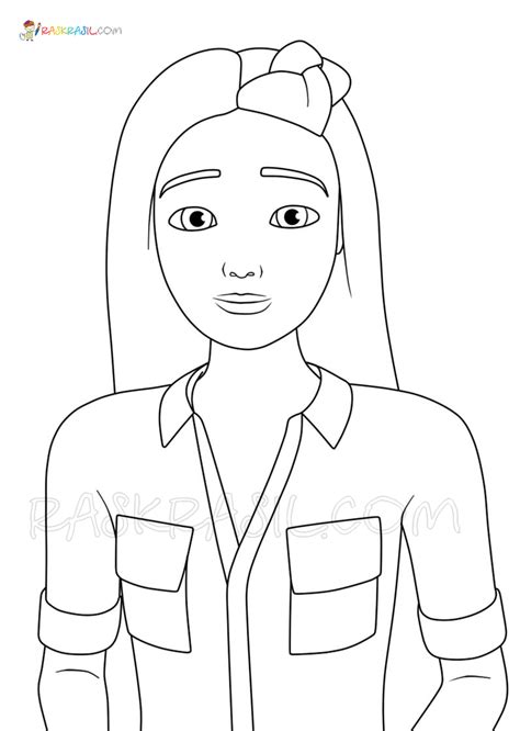 barbie doll house coloring pages