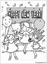 Celebrating Year Kids Pages Coloring Party Three Color sketch template