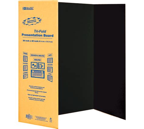 bazic    black tri fold corrugated  board