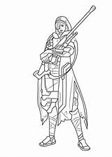 Overwatch Ana Coloring Pages Draw Drawing Va Step Printable Tutorials Game sketch template
