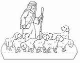 Religionsunterricht Malvorlagen Bibel Erstkommunion Schafe Hirten sketch template