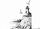 Lighthouse Coloring Pages Realistic Printable Kids sketch template