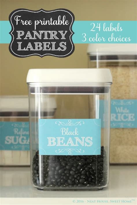 printable pantry labels neat house sweet home
