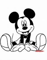 Mickey Mouse Coloring Pages Cute Disneyclips Misc sketch template