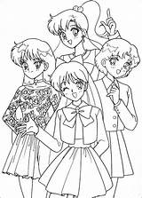 Sailor Coloring Moon Pages Senshi Printable Soldiers sketch template
