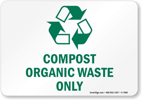 compost organic waste   graphic sign recycling sign sku